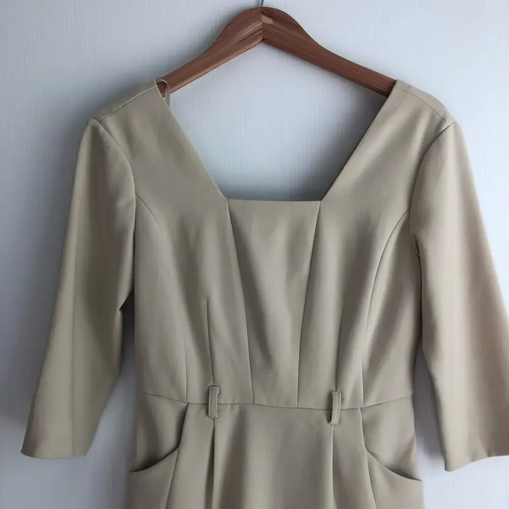 Kensie ivory dress 3/4 length sleeve